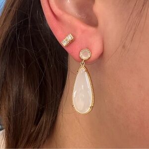 White drop earrings